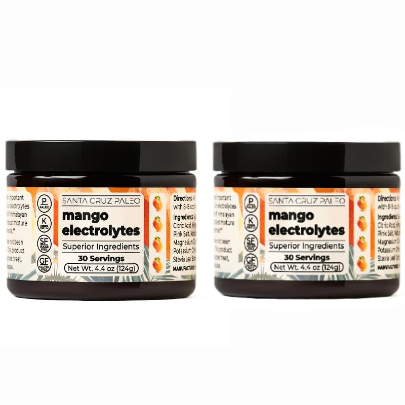Santa Cruz Paleo Electrolytes 2-Pack Bundle | Hydration | All-Natural | Sodium | Potassium | Magnesium