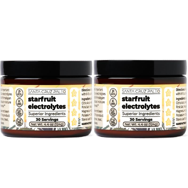 Santa Cruz Paleo Electrolytes 2-Pack Bundle | Hydration | All-Natural | Sodium | Potassium | Magnesium