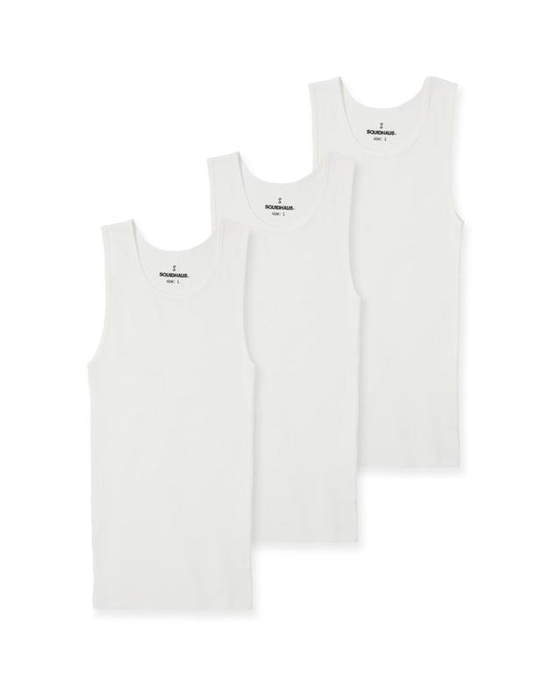 Haus | Premium Ultra-Soft Cotton Fitted Tank 3 Pack